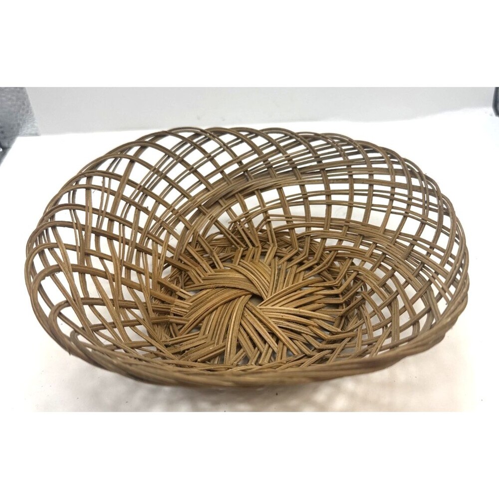 Lot Of 9 Vintage Bread Baskets Graduated Sizes Square Round Bottom Country Farm - Picture 10 of 12